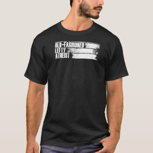 Retro Grumpy Lefty Atheist Atheism Religion Agnost T-Shirt
