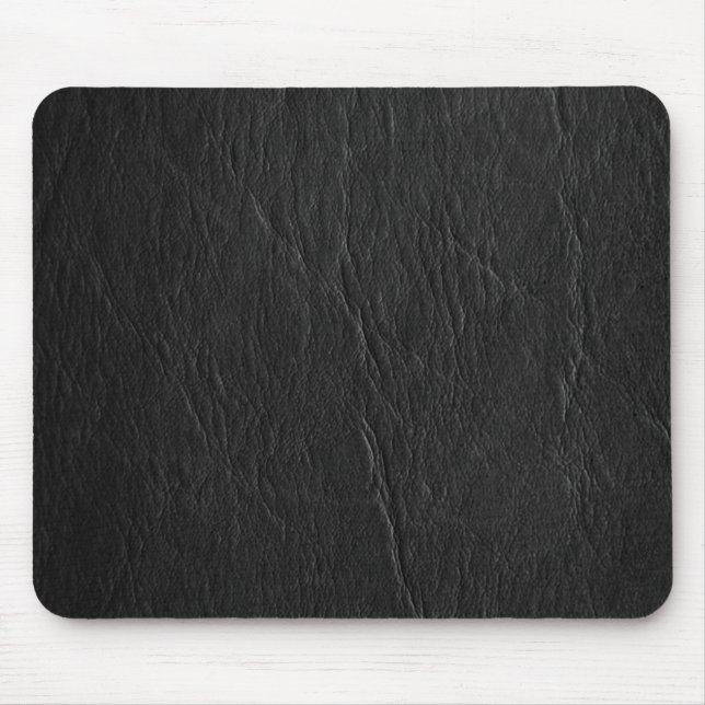 Retro Grunge Black Leather Custom Mouse Pad (Front)