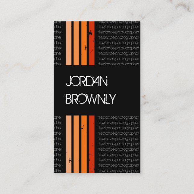 Retro Grunge Business Cards (Front)