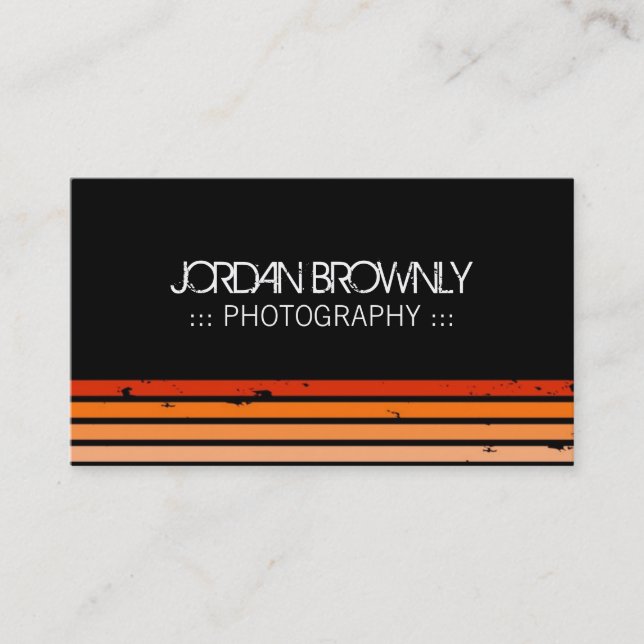 Retro Grunge Business Cards (Front)
