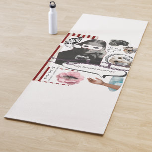 Retro Grunge Coquette Aesthetic Photo Collage Yoga Mat
