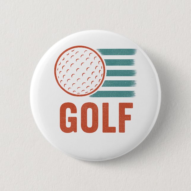 Retro Grunge Golf 6 Cm Round Badge (Front)