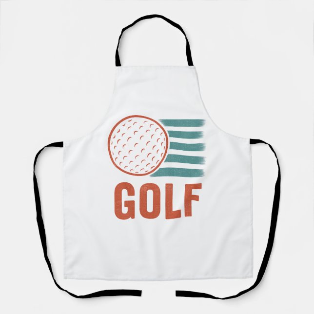 Retro Grunge Golf Apron (Front)