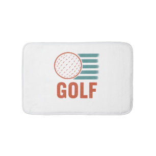Retro Grunge Golf Bath Mat