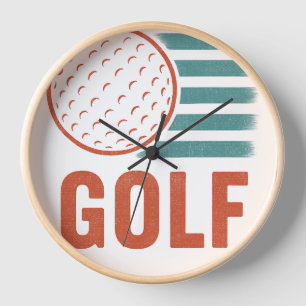 Retro Grunge Golf Clock