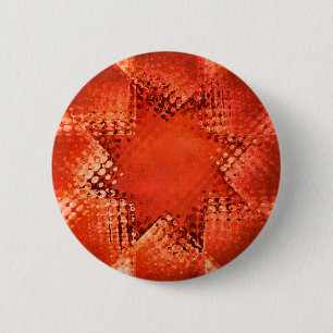 Retro grunge halftone star 6 cm round badge