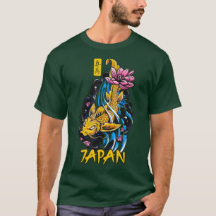 Retro Grunge Japan Kanji Fish Vintage Koi Carp1079 T-Shirt
