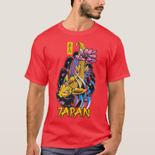 Retro Grunge Japan Kanji Fish Vintage Koi Carp Pre T-Shirt