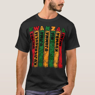 Retro Grunge Kwanzaa Principles T-Shirt