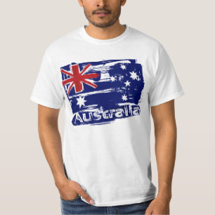 Retro grunge painted Australia flag T-Shirt