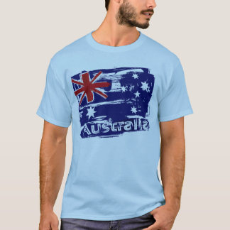 Retro grunge painted Australia flag T-Shirt