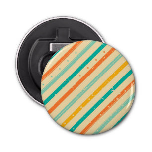 Retro grunge striped pattern bottle opener