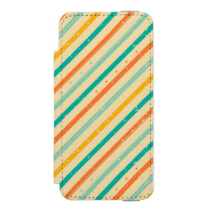 Retro grunge striped pattern incipio watson™ iPhone 5 wallet case