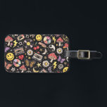 Retro Grunge Sunshine Bliss Luggage Tag<br><div class="desc">A bold fusion of 90s street style and retro optimism. This design features a classic happy, face centered within a radiant sun, flower silhouette. The artwork utilizes heavy grunge, design elements, including distressed textures, faded color palettes, and rough edges to create a weathered, vintage look that balances positivity with an...</div>