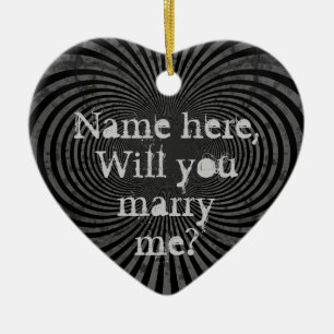 Retro grungy stripes ceramic tree decoration