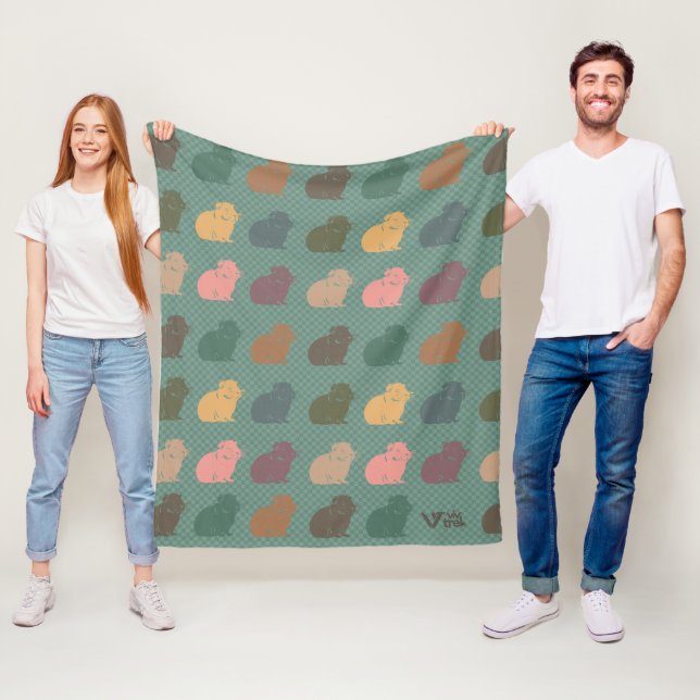 Retro Guinea Pig Blanket Unique Gift for Pet Lover (In Situ)