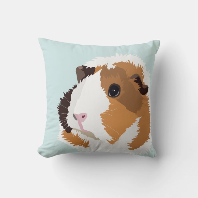 Retro Guinea Pig 'Elsie' Cushion (Front)