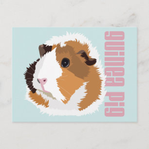 Retro Guinea Pig 'Elsie' Postcard