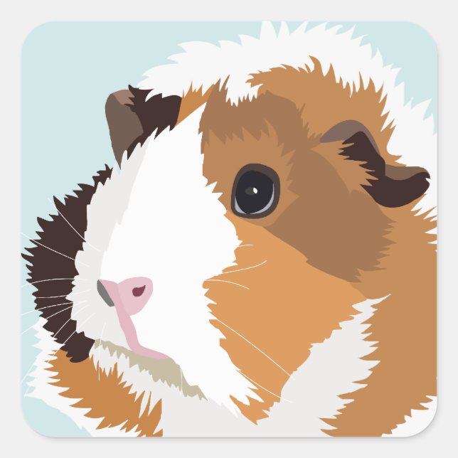 Retro Guinea Pig 'Elsie' Stickers (Front)