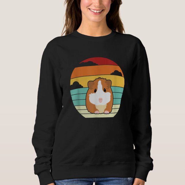 Retro Guinea Pig Guinea Pig Breeder Guinea Pig Sweatshirt (Front)