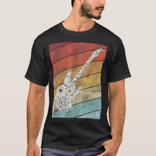 Retro Guitar Acoustic Guitar Mens Guitar T-Shirt