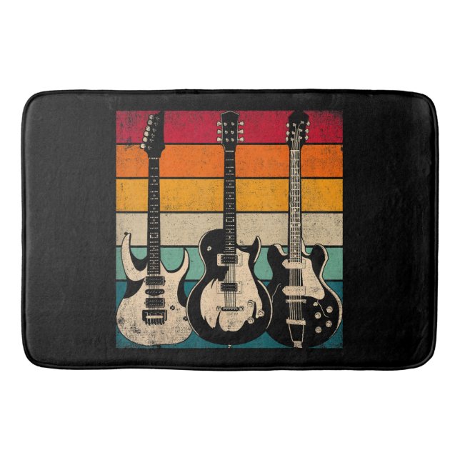 Retro Guitar  Bath Mat (Front)
