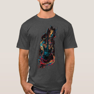 Retro Guitar Gift Guitarist Rock Concert Festival T-Shirt