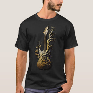 Retro Guitar Gift Guitarist Rock Concert Festival  T-Shirt