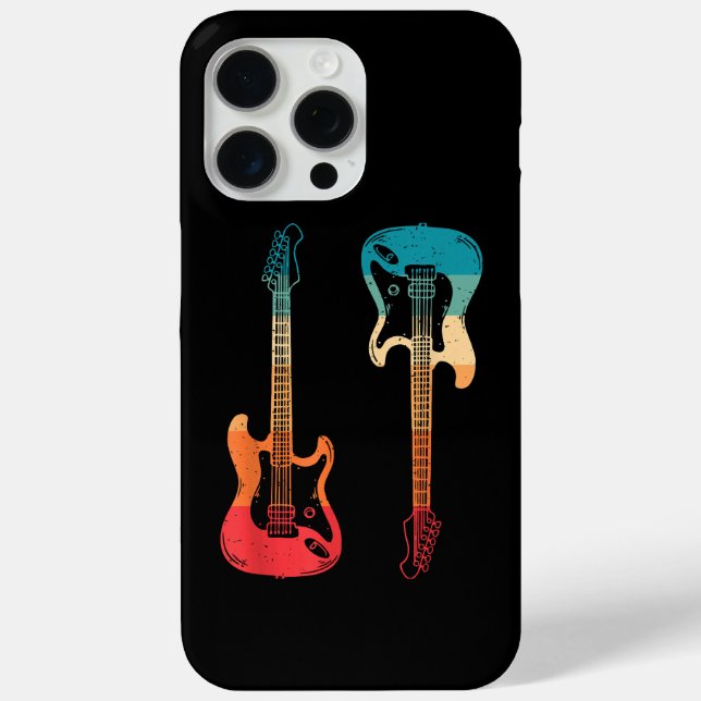 Retro Guitar Guitarist Electric Bass Guitar Rock M Case-Mate iPhone Case (Back)