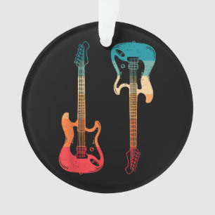 Retro Guitar Guitarist Electric Bass Guitar Rock M Ornament