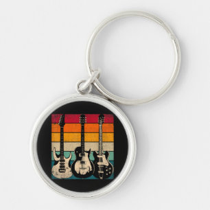 Retro Guitar Key Ring