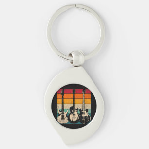 Retro Guitar Key Ring