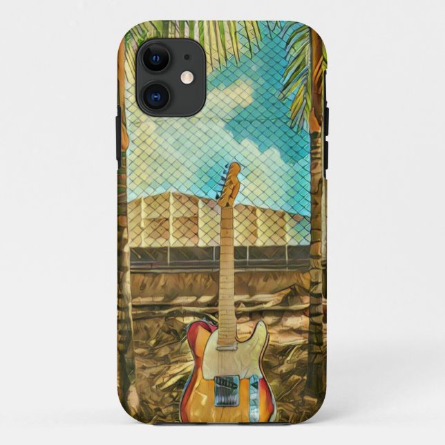 retro guitar lover gift Case-Mate iPhone case (Back)