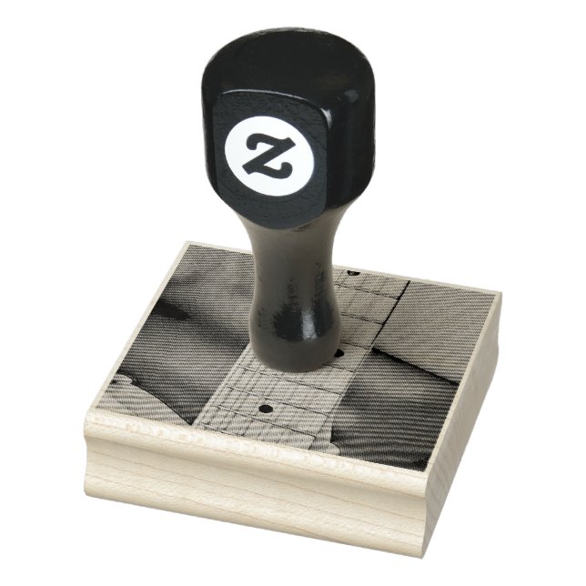retro guitar lover gift rubber stamp (Stamp)