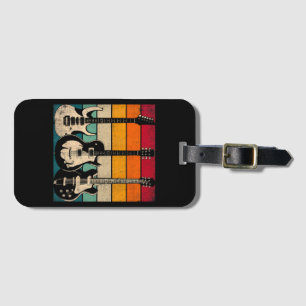 Retro Guitar  Luggage Tag