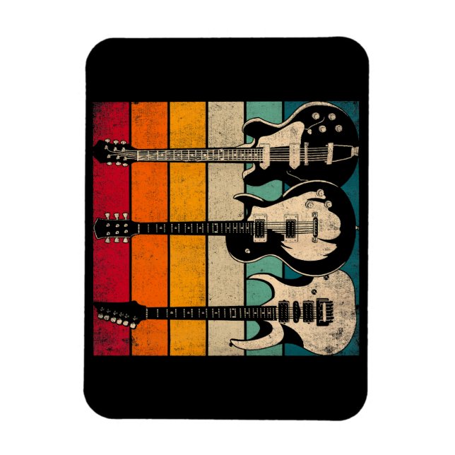 Retro Guitar  Magnet (Vertical)