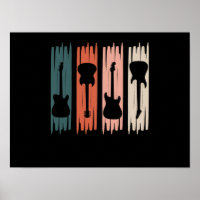 Retro Guitar Music Player Musician Guitarist Graph