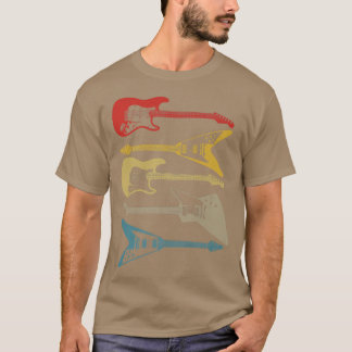 Retro Guitar Player Vintage Guitarist Bass Bassist T-Shirt