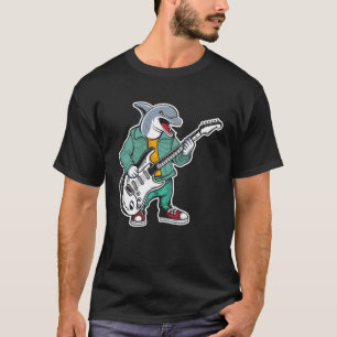 Retro Guitar Rock Music of Cute Dolphin T-Shirt