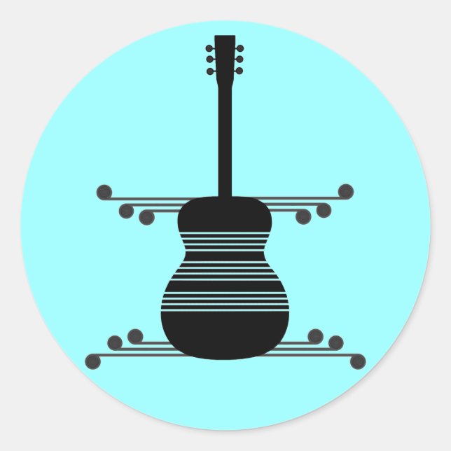 Retro Guitar Stickers (Front)