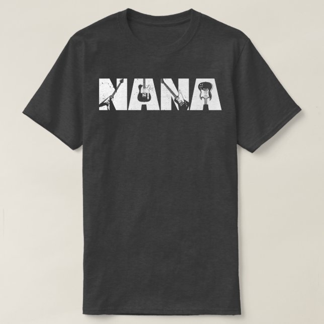 Retro Guitarist Mother Nana Guitar Mother's Day Mu T-Shirt (Design Front)