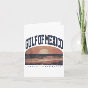 Retro Gulf Of Mexico Est 1550 Men Women Retro Vint Card
