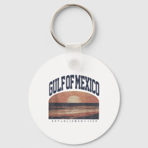 Retro Gulf Of Mexico Est 1550 Men Women Retro Vint Key Ring