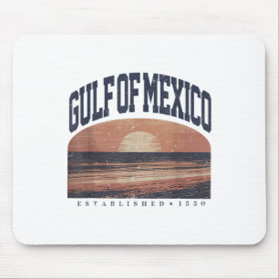 Retro Gulf Of Mexico Est 1550 Men Women Retro Vint Mouse Pad