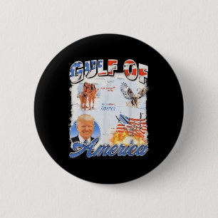 Retro Gulf Of Us America 2025 American Flag Eagle 6 Cm Round Badge