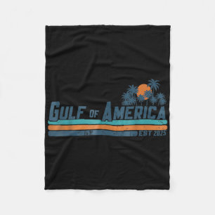 Retro Gulf Of Us America 2025 American Flag Gulf M Fleece Blanket