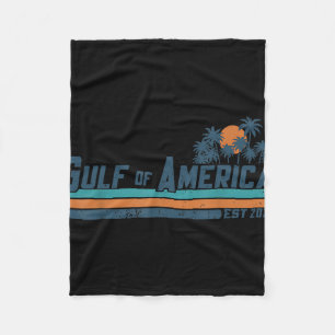 Retro Gulf Of Us America 2025 American Flag Gulf M Fleece Blanket