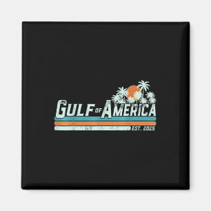 Retro Gulf Of Us America 2025 American Flag Gulf M Magnet