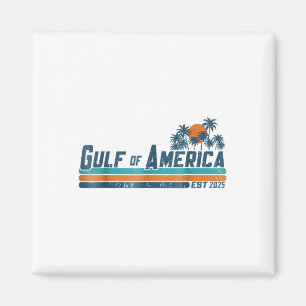 Retro Gulf Of Us America 2025 American Flag Gulf M Magnet