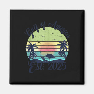 Retro Gulf Of Us America 2025 American Flag Gulf M Magnet